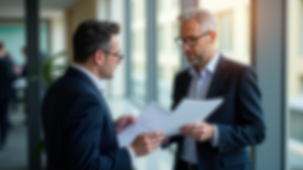 Zwei Geschäftsleute diskutieren Wirtschaftstrends und Verbraucherdaten während einer Besprechung im modernen Büro