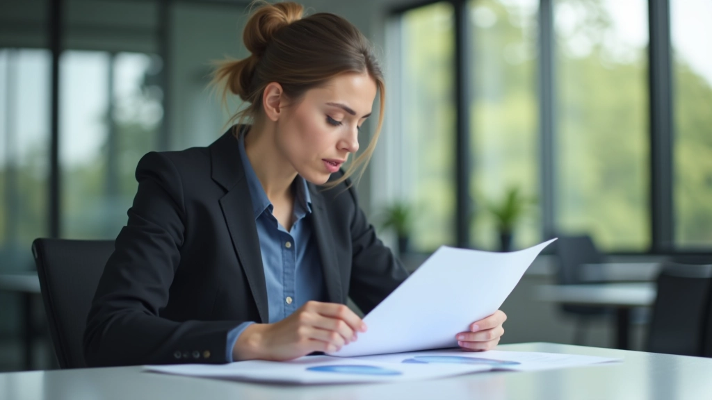 Person sitzt am Schreibtisch und studiert Finanzberichte und Inflationsdaten auf Papier